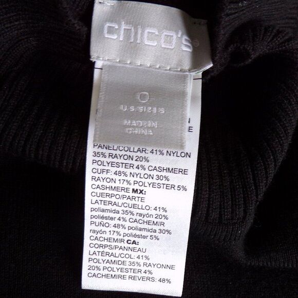 Chicos cashmere blend top 0/S - Picture 8 of 10